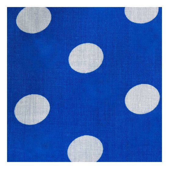 Royal and White Spot Polycotton Fabric by the Metre image number 2