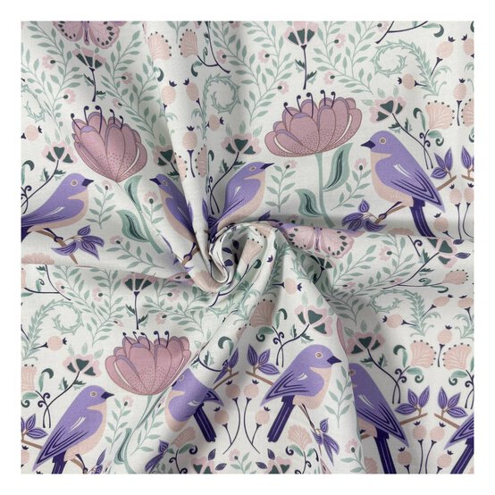 WI Garden Delight Cream Cotton Fabric by the Metre image number 1