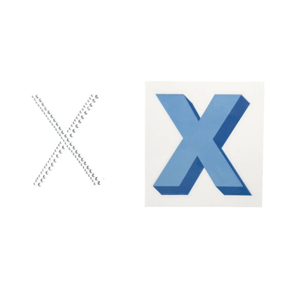Cold Transfer and Bling Letter X Sticker Set image number 3