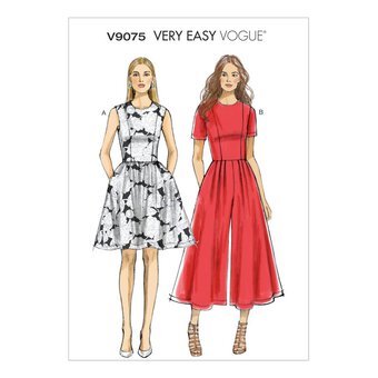 Vogue Dress and Jumpsuit Sewing Pattern V9075 (6-14)