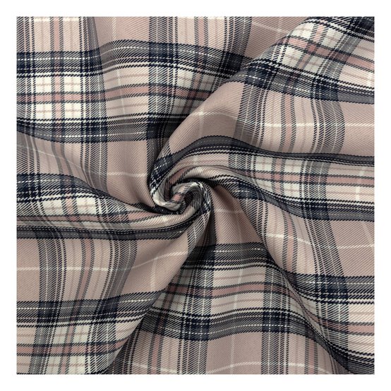 Wine Sparkle Check Polyester Fabric by the Metre image number 1