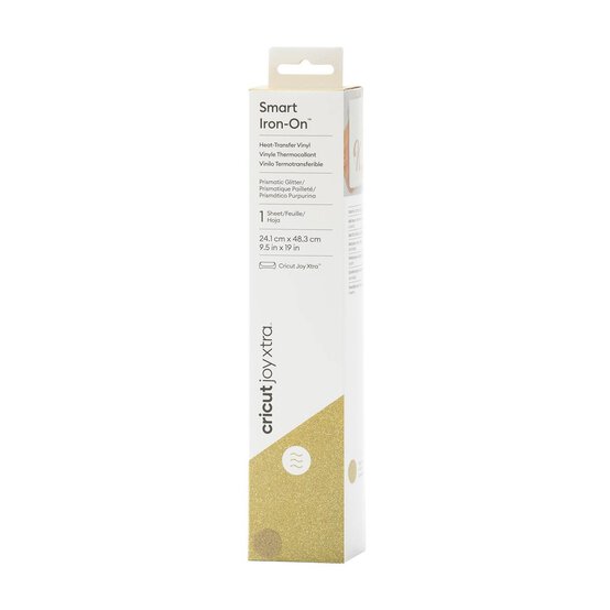 Cricut Joy Xtra Gold Prismatic Glitter Smart Iron-On 9.5 X 19 Inches 9.5X19 Inch