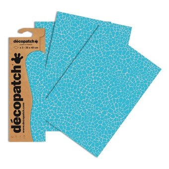 Decopatch Blue Mosaic Paper 3 Sheets