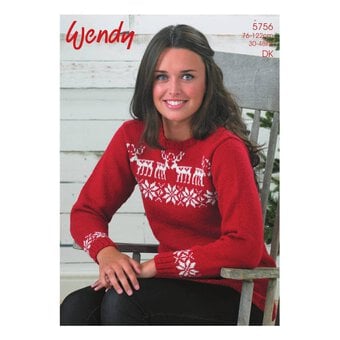 Wendy Merino DK Reindeer and Stars Sweater Digital Pattern 5756