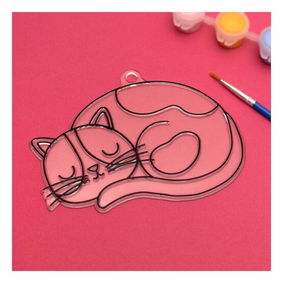 Sleepy Cat Plastic Suncatcher image number 2