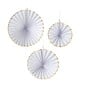 White Party Fan Decorations 3 Pack image number 1