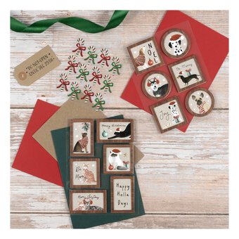 Christmas Dog Chipboard Stickers 6 Pack