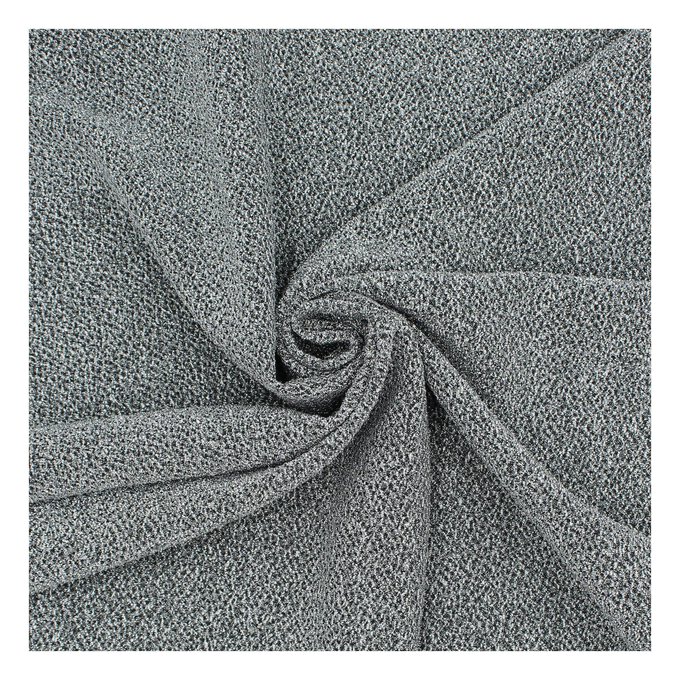 Silver Metallic Jersey Fabric by the Metre Hobbycraft