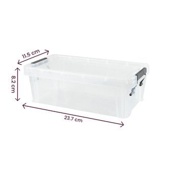 Whitefurze Allstore 1.3 Litre Clear Storage Box  image number 4