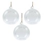 Round Flat Fillable Glass Bauble 8cm 3 Pack image number 1
