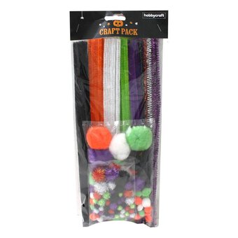 Halloween Pipe Cleaners and Pom Poms Craft Pack 