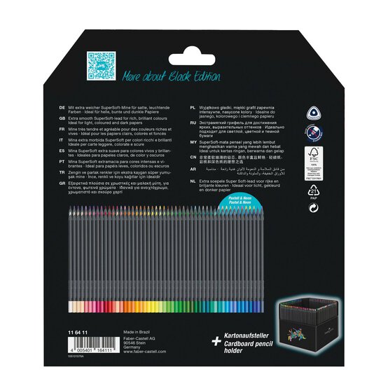 Faber-Castell Assorted Black Edition Colour Pencils 100 Pack  image number 3