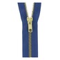 Milward Mid Royal Blue Brass Trouser Zip 18cm image number 1