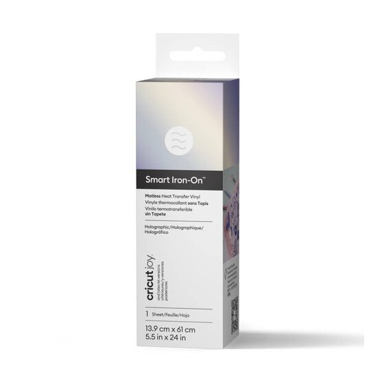 Cricut Joy Blue Holographic Iron-On 5.5 x 24 Inches image number 1