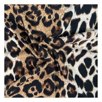 Brown Animal Print Fabric by the Metre