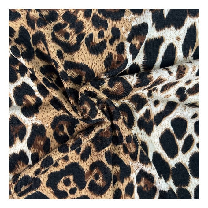 Brown Animal Print Fabric by the Metre image number 1