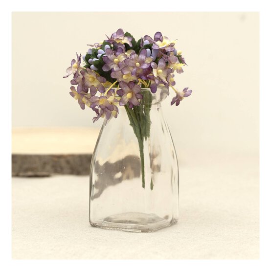 White and Purple Verbana Floral Pick 10cm image number 2