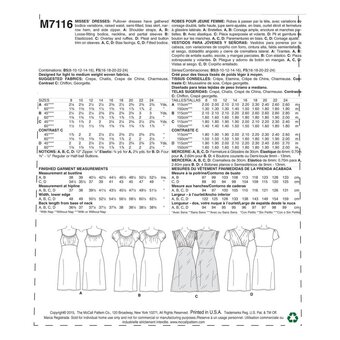 McCall’s Women’s Dress Sewing Pattern M7116 (8-16)