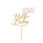 Create & Celebrate Gold Hello Baby Cake Topper image number 1