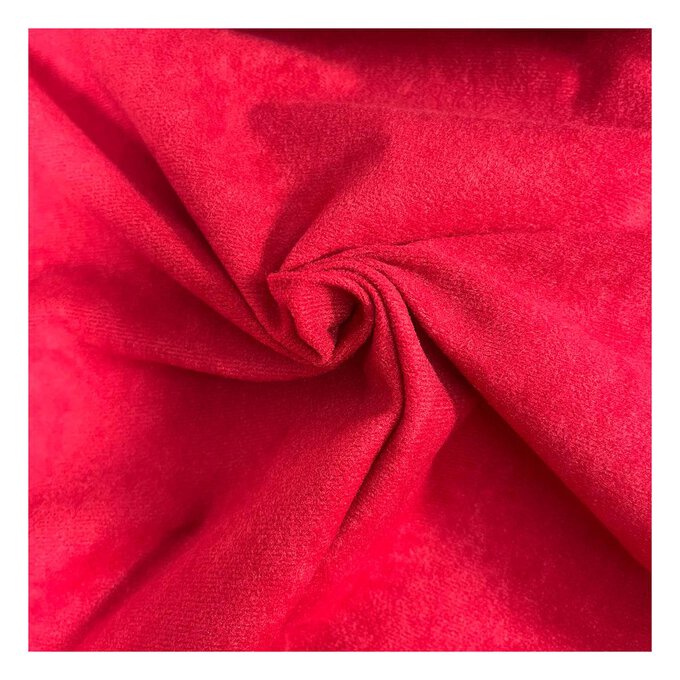 Red Suedette Fabric by the Metre image number 1