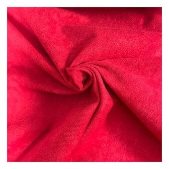 Red Suedette Fabric by the Metre