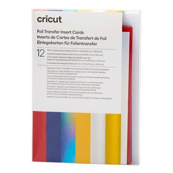 Cricut Celebration Foil Insert Cards 4.75 x 6.6 Inches 12 Pack