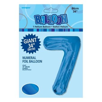 Extra Large Blue Foil 7 Balloon