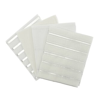 Silver Metallic Stripe Cotton Fat Quarters 4 Pack