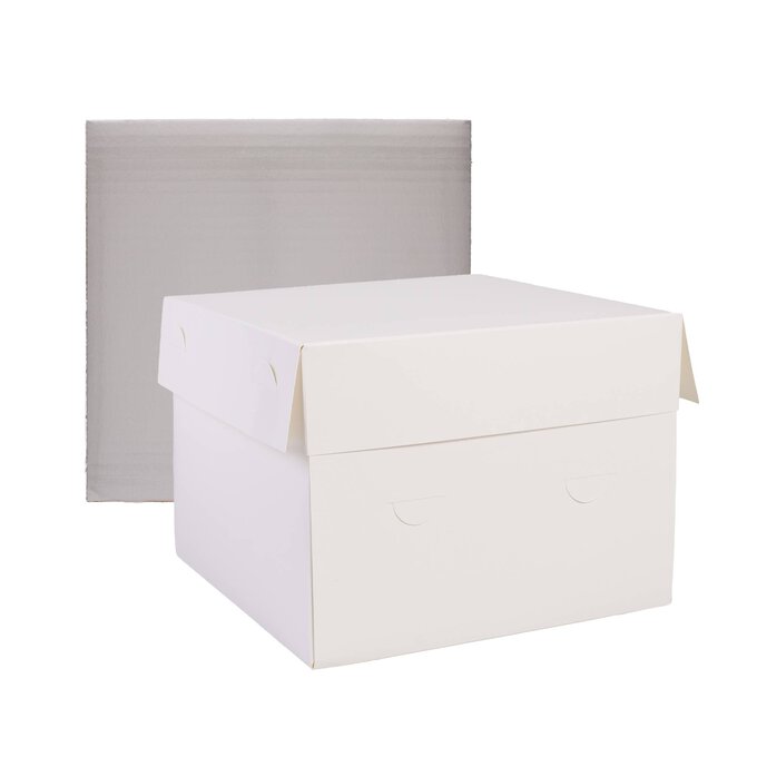 Square Cake Board and Box 8 Inches image number 1