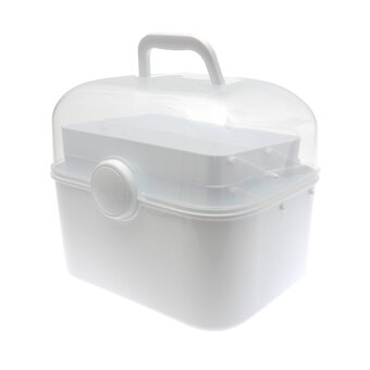 White Craft Tote Caddy 28cm x 23cm 