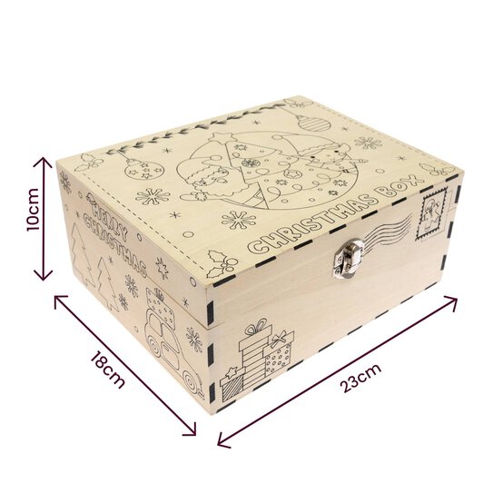 Wooden Christmas Box 23cm image number 5