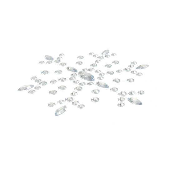 Silver Snowflake Gem Stickers 2 Pack image number 3