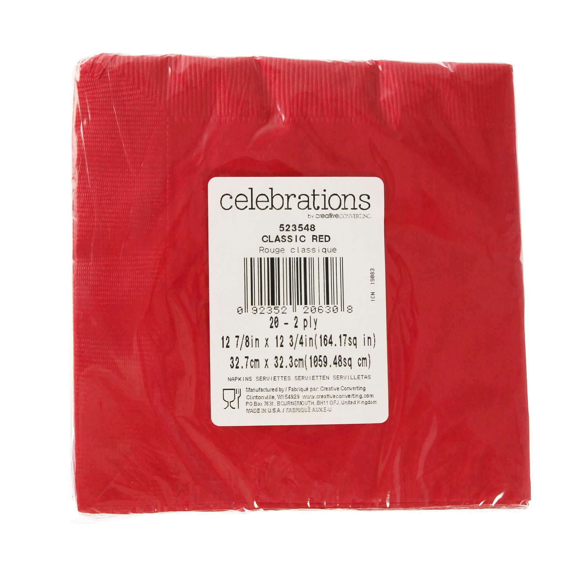 Classic Red Napkins 20 Pack Hobbycraft