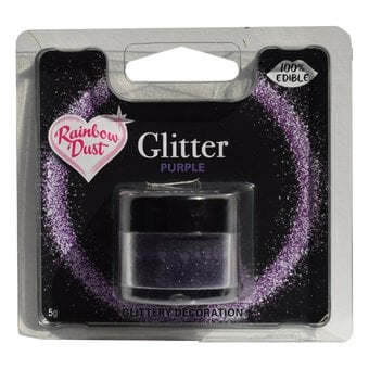 Rainbow Dust Purple Edible Glitter 5g image number 2