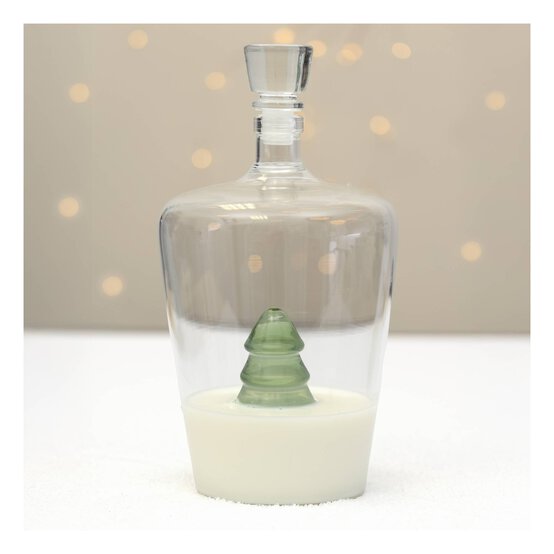 Green Tree in a Clear Bottle 24cm image number 2