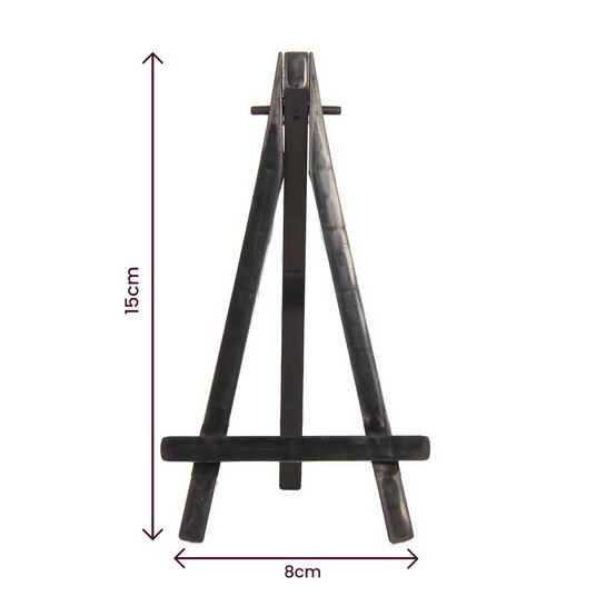 Black Plastic Mini Easel 15cm x 8cm x 8.5cm image number 3