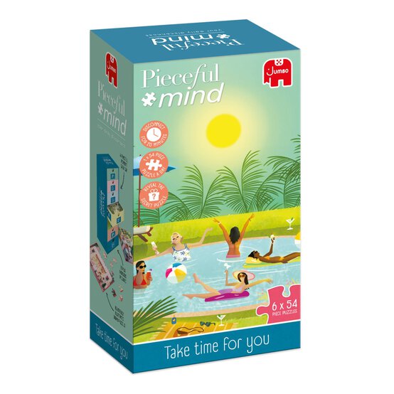 Jumbo Peaceful Mind Time for You Jigsaw Puzzle 54 Pieces 6 Pack  image number 1