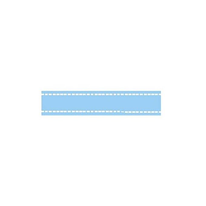 Baby Blue Grosgrain Running Stitch Ribbon 15mm x 4m image number 1