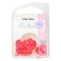 Hemline Red Novelty Hearts Button 6 Pack image number 2