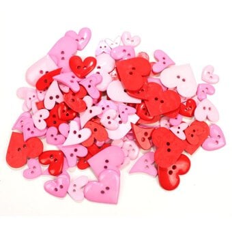 Hobbycraft Button Jar Hearts Pink image number 6