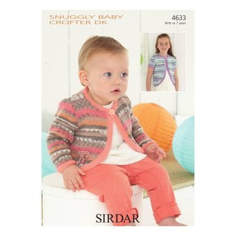 Sirdar Snuggly Baby Crofter DK Cardigans Digital Pattern 4633