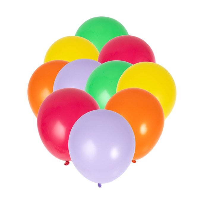 Neon Latex Balloons 10 Pack image number 1