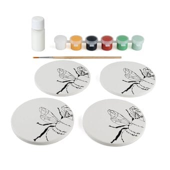 Artisan Paint Your Own Bee Coaster Set 4 Pack image number 2