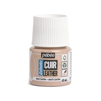 Pebeo Setacolor Taupe Leather Paint 45ml