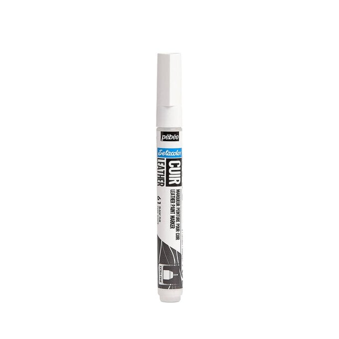 Pebeo Setacolor Pure White Leather Paint Marker image number 1