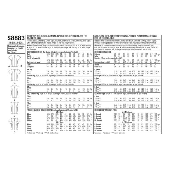 Simplicity Women’s Top Sewing Pattern S8883 (16-24) image number 2