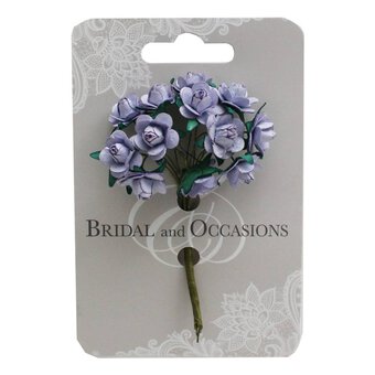 Lilac Mini Open Roses 12 Pieces