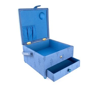Budding Fern Large Sewing Box with Drawer
