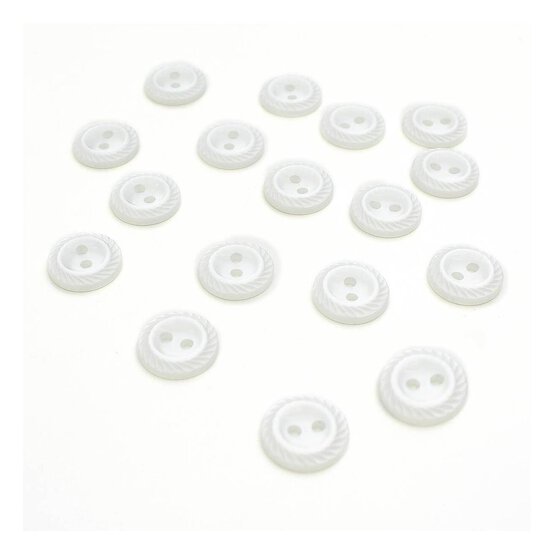 Hemline White Basic Cut Edge Button 17 Pack image number 1