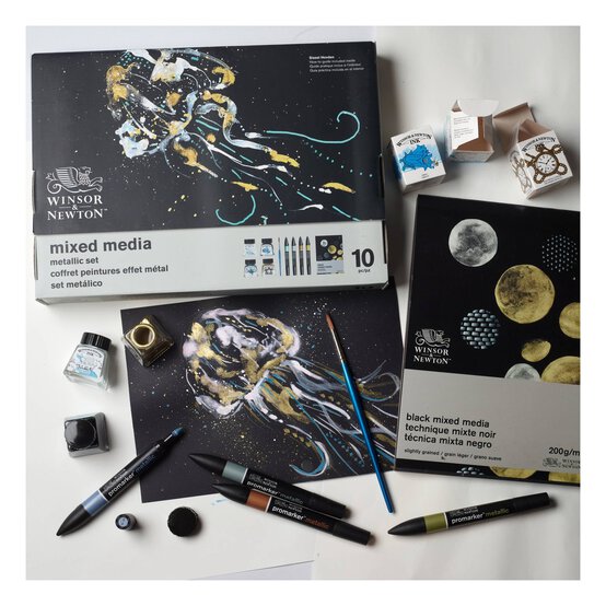 Winsor & Newton Mixed Media Metallic Set 10 Pieces image number 3